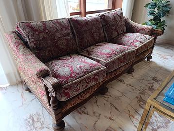 Divano e due poltrone chippendale anni 50