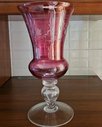 Vaso vetro rosa