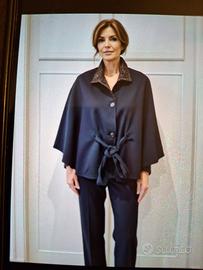 Mantella double face con pantaloni blu tg. 46