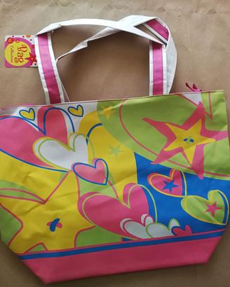 Borsa spiaggia mare in plastica con pochette 