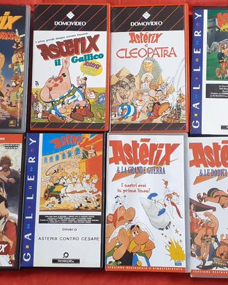 8 vhs originali delle avventure di asterix e obeli