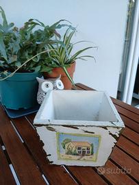 sopravaso legno shabby chic decorato casa