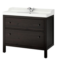 Mobile bagno IKEA HEMNES marrone scuro – 2 cassett