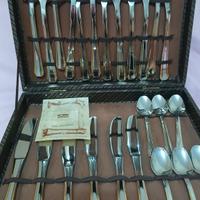 servizio posate 24 pezzi con oro zecchino 