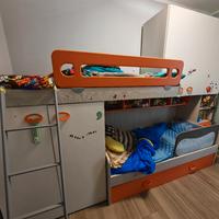 Cameretta Bambini 3 letti completa 