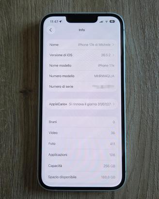 iPhone 17e 256 gb