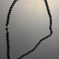 Collana in ematite chiusura argento cm.70