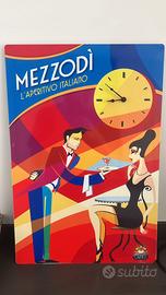 Targa pubblicitaria orologio Mezzodì Caffo rara