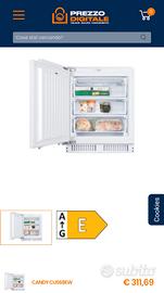 Congelatore freezer da incasso Candy CUS68EW 95 l 