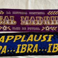 Sciarpa calcio Real Madrid e sciarpa Ibra storica