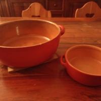 set tegame in terracotta grande e 3 Piccoli 