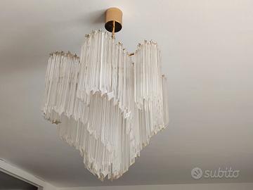 Lampadario italiano quadriedri Murano - Novaresi