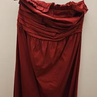 vestito midi bordeaux 