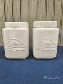 Biscottiera in Porcellana Bianca Mulino Bianco