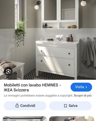 Mobile bagno con specchiera