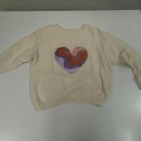 MAGLIO COTONE BAMBINA - CUORE - ZARA
