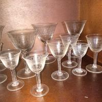 set completo bicchieri di cristallo 