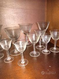 set completo bicchieri di cristallo 