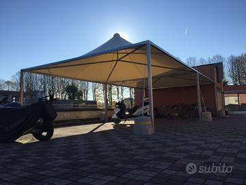 Gazebo 3x3 piantoni con gronda