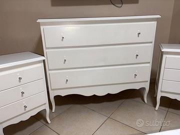 Trittico cam letto como 2 comodini shabby chic
