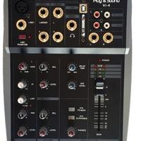 Mixer Audio 5 CH con USB e interfaccia PC VI-4