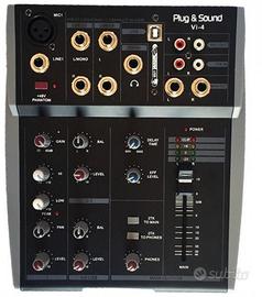 Mixer Audio 5 CH con USB e interfaccia PC VI-4