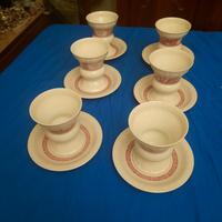 porcellana Heinrich  6 bicchieri con piatto 