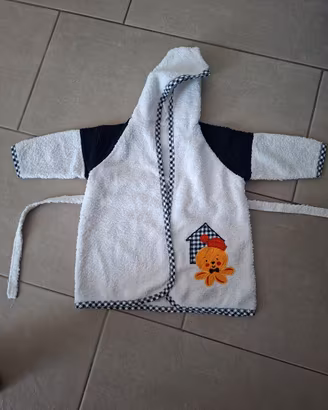 accappatoio bimbo 6-9 mesi 