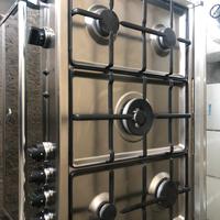 Cucina gas 5 fuochi forno gas ventilato e grill 90