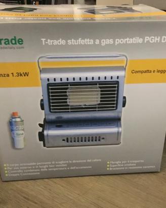 STUFETTA PORTATILE A GAS T-TRADE + 4 CARTUCCE