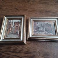 Coppia di cornici a stampa vintage "Roma Sparita"