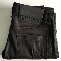 Pantaloni jeans marroni delavè Galliano