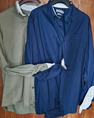 Camicie Cotton Silk rivolti collo-polsi fantasia