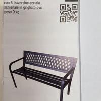 Panchina da giardino in ferro
