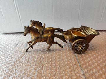 Statuetta Carro Romano porta candela