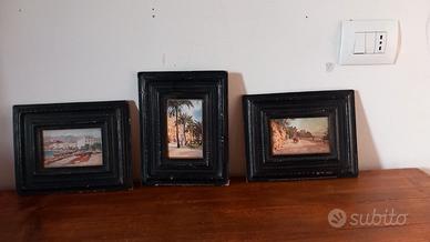 Cornici di cuoio con stampa prima metà '900