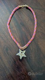 Collana estiva con ciondolo stella marina argilla.