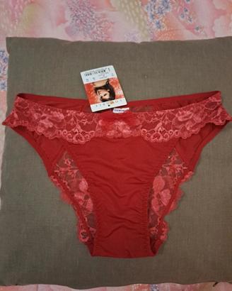 slip lovable in pizzo rosso tg. 2