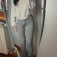 Pantaloni a righe bianchi e neri Tezenis, taglia M