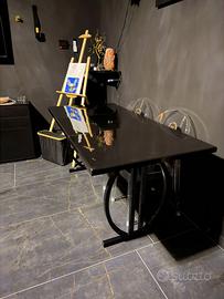 Tavolo moderno nero laccato  160x 80 cm