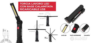 TORCIA LAVORO LED CON BASE CALAMITATA