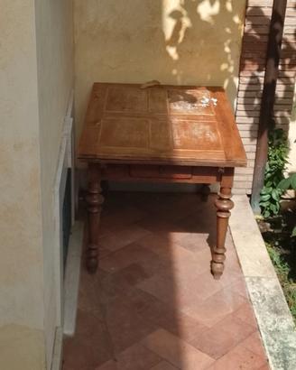 Tavolo legn massello arte povera