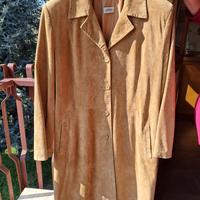 TRENCH VINTAGE IN PELLE SCAMOSCIATA ANNI 90