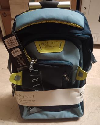 Zaino trolley Spirit scuola blu azzurro verde