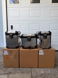 Tris valigie BMW GS laterali + top case alu