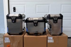 Tris valigie BMW GS laterali + top case alu