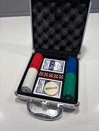 Set poker in valigetta alluminio: fiches e dadi