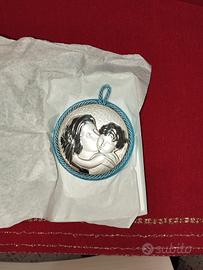 Capezzale Madonna con Bambino in argento 