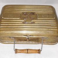 Scaldino antico scaldaletto stufa viaggio ottone