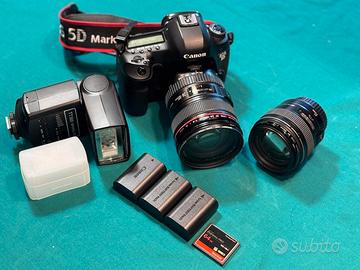 Canon MARK III + 2 OBIETTIVI + FLASH